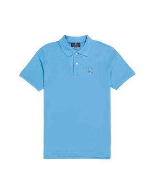 Kids Classic Pique Polo - Cool Blue