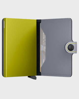 Miniwallet Matte Grey & Lime Grey & Lime