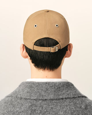 Beige Cotton Cap With Ami De Coeur Mastic Beige