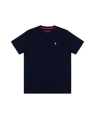 Mens Crew Neck Jersey T-shirt - Navy S02