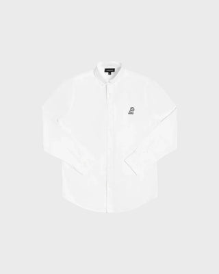 Mens Poplin Button Down Shirt - White A11