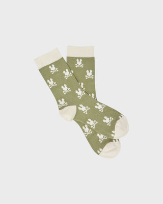 All Over Bunny Dress Sock - Sea Spray