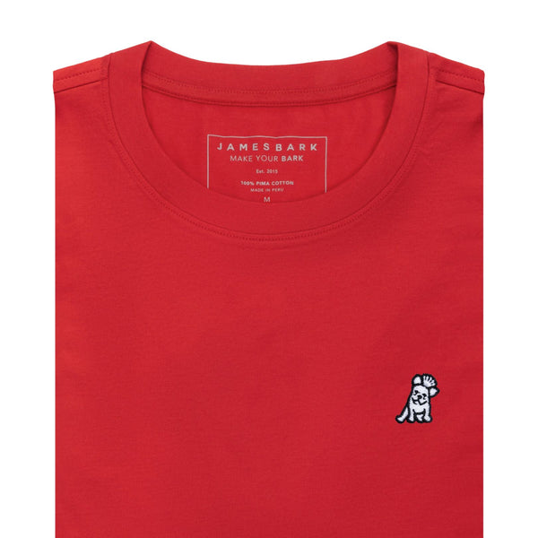 Mens Crew Neck Jersey T-shirt - Risk Red A11