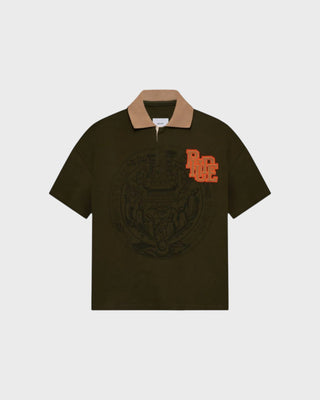 Scramble Logo Stamp Polo - Green