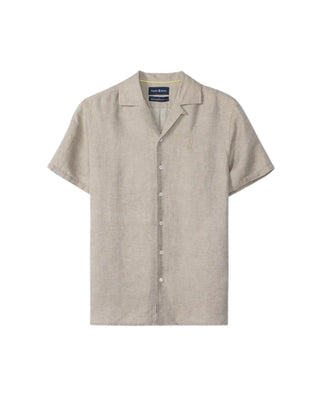 Windcrest Linen Blend Short Sleeve Shirt - Solid Crockery