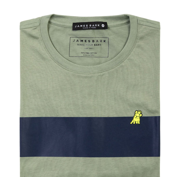 Men's Color Block Jersey T-shirt - Sea Spray A112