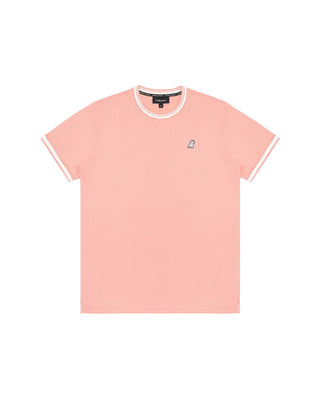 Men's Striped Jersey T-shirt - Coral SV12