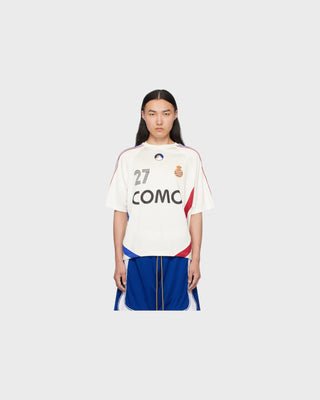 Rhude 27 Jersey - Off White/Navy/Red