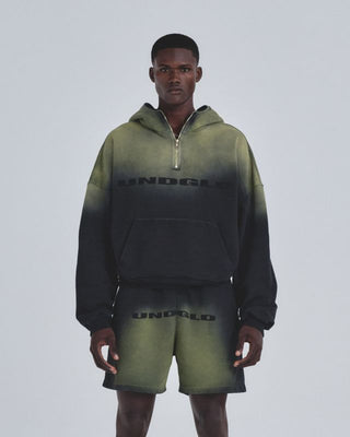 Holy State Undrgld Half Zip Hoodie - Black/Yellow
