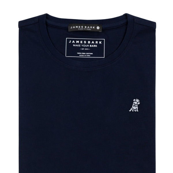 Mens Crew Neck Jersey T-shirt - Navy A50