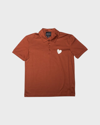 Contrast Heart Polo - Terra