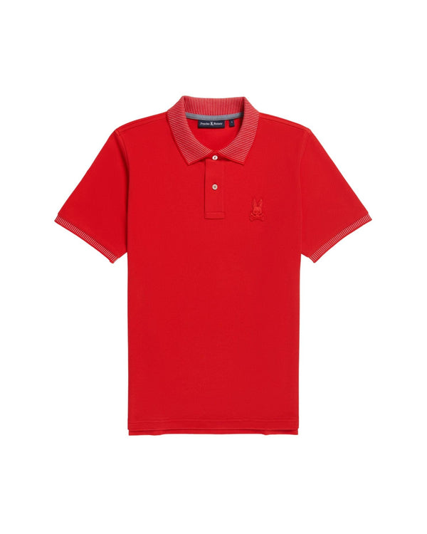 Kid's Damon Pique Polo - Chilli Red