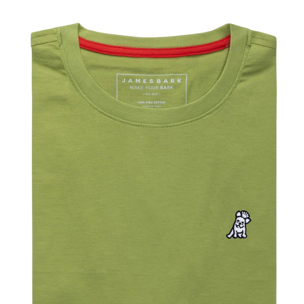 Mens Crew Neck Jersey T-shirt - Spinach Green A11