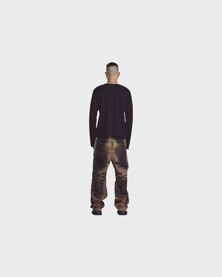 Stardust Basic Undgld Destroyed Knit Sweater - Black