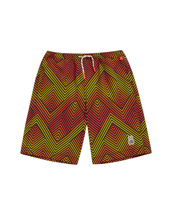 Men's Adrian Chevron Swim Trunks - Neon Pink