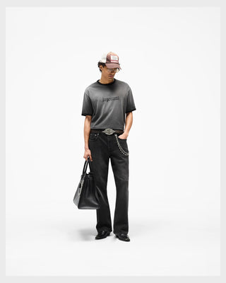 Represent Ringer T-Shirt Stained Black