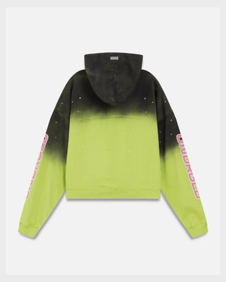 Act 1 Neon Boxy Fit Hoodie Faded Green