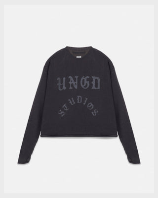 Act 1 Cross Slim Fit Knitted Crewneck Vintage Gray