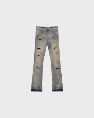 Act 1 UG Star Ripped Flare Jean - Light Blue