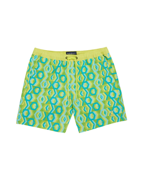 Apple Valley Printed Swim Trunk - Limeade