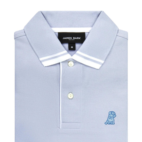 Men's Striped Accents Pique Polo Shirt - Halogen Blue A235