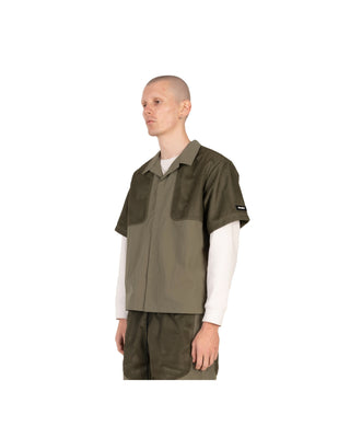 Mesh Layered Shirt - Olive