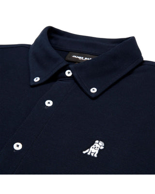 Men's Pique Button Down Shirt - Dress Blue A170