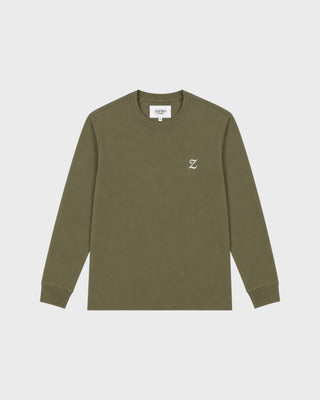 Di Casa Crew Neck T-Shirt L/S - Sage Olive
