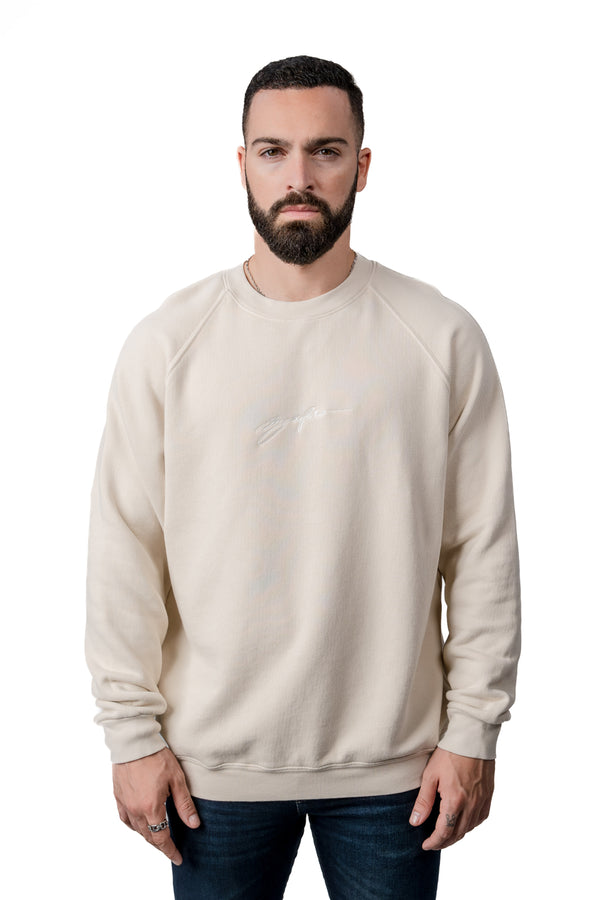 ZAFIRO SIGNATURE SWEATSHIRT - BEIGE