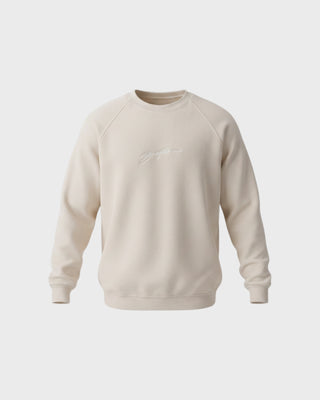 ZAFIRO SIGNATURE SWEATSHIRT - BEIGE