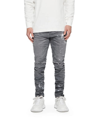 Worn Grey Knee Slit - Grey