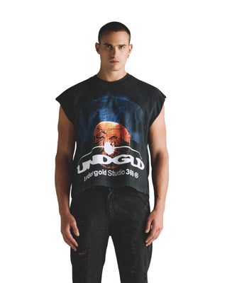 Helios Phases Sleeveless T-shirt - Vintage Black