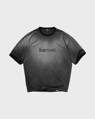 Represent Ringer T-Shirt - Stained Black