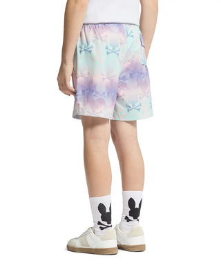 Kids Forster Bunny Printed Swim Trunk - Lavender Gray