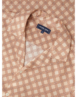 Roberto Silk Shirt SS Angra Trelica - Pink Salmon