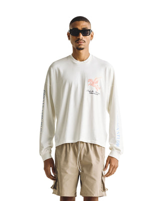 Dreamers Pegasus Long Sleeve Boxy T-shirt - White