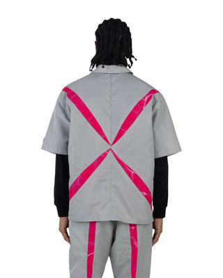 Slice Shirt - Silver Grey/Fluro Pink