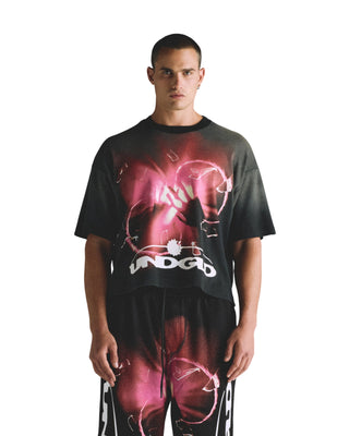 Helios Dazzled Boxy Fit T-shirt - Faded Black