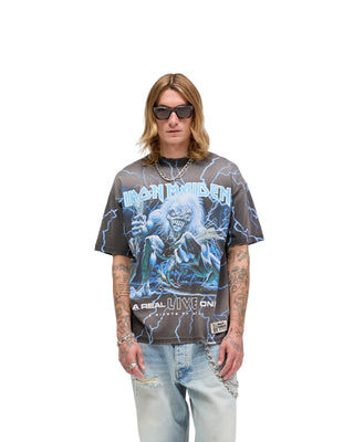 Iron Maiden Real Live One T-shirt - Stained Brown
