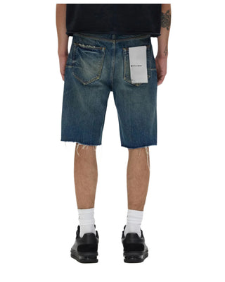 P059 Worn Vintage Shorts - Mid Indigo