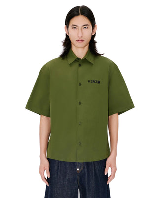 'Boke Flower 2.0' Shirt in Cotton Poplin - Khaki