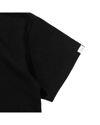 Knit Collar Oversized T-shirt - Black