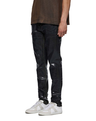 Black Coated Brown Jean - Black