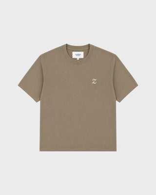 Di Casa Crew Neck T-Shirt S/S - Greige Wood