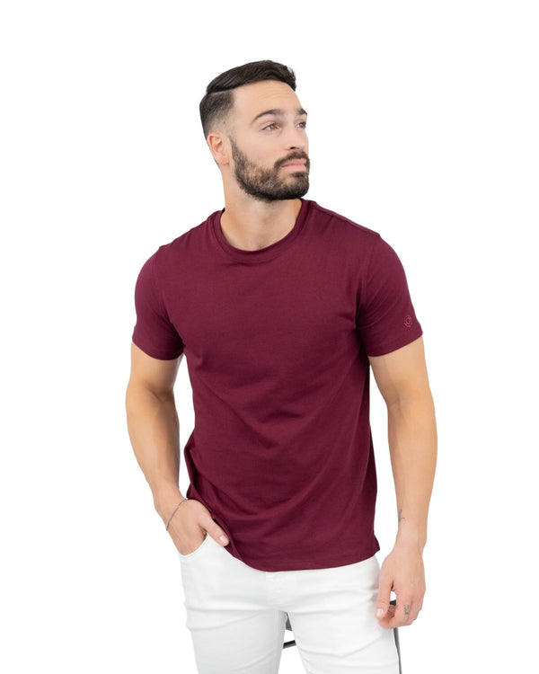 Zafiro Classic T-shirt Crew Neck - Wine