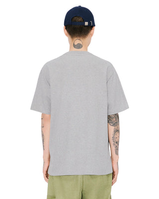 'Kenzo Verdy Market' Genderless Embroidered T-shirt in Cotton - Pearl Grey