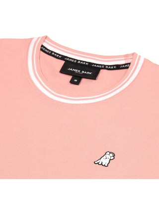 Men's Striped Jersey T-shirt - Coral SV12