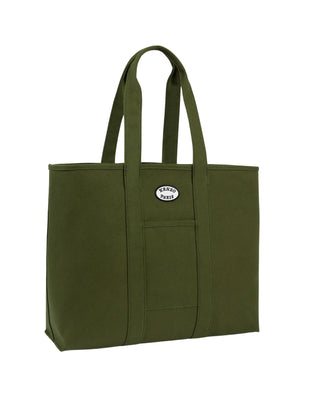 'Kenzo Verdy Market' Reversible Large Tote Bag in Canvas - Khaki