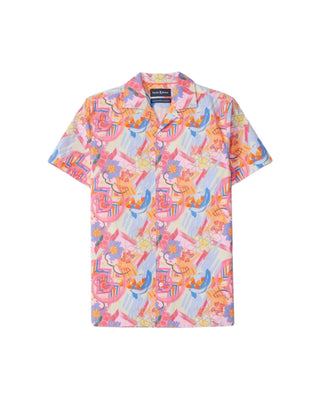 Men's Benton All Over Print Shirt - Fuchsia Purple