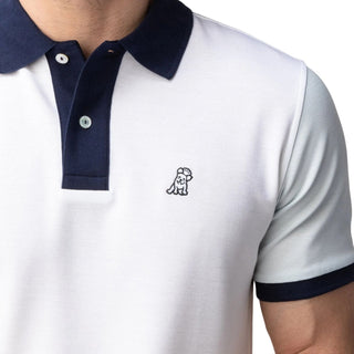 Men's Blue Sleeves and Neck Polo Shirt - Ilusion Blue A50